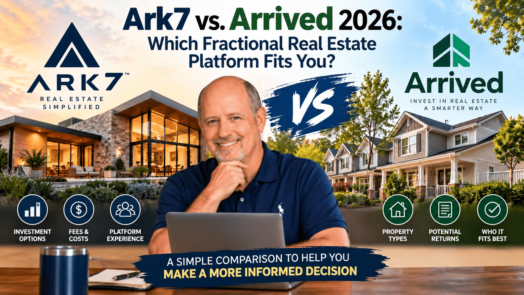 Ark7 vs. Arrived fractional real estate platform comparison for 2026